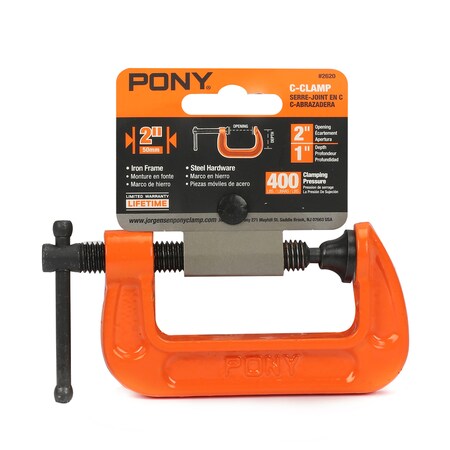 Pony Jorgenson C-Clamp Hby 2"X1"400Lb 2620